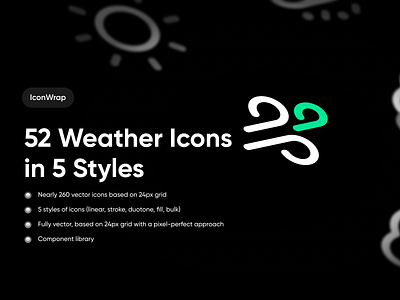 Weather icons ⛅ - IconWrap icon icon design icon pack icon set icondesign iconography icons iconset iconwrap ui uidesign weather weather icon