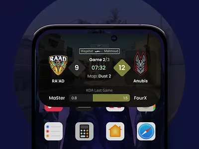 Wagehat Challenge - Day 9 action app blue csgo design dynamic island e sport games gaming kill ui ux uxui