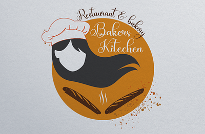 Bakers Kitchen restaurant LOGO concept branding design graphic design illustration logo typography ui vector