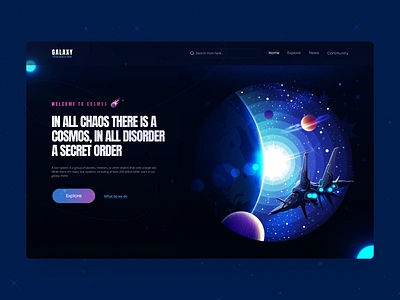 Solar system exploraton platform cosmos cosmos exploration dark mode design galaxy illustration interface modern planets planets exploration simple solar system solar system exploration space space exploration space exploration website ui uiux ux website