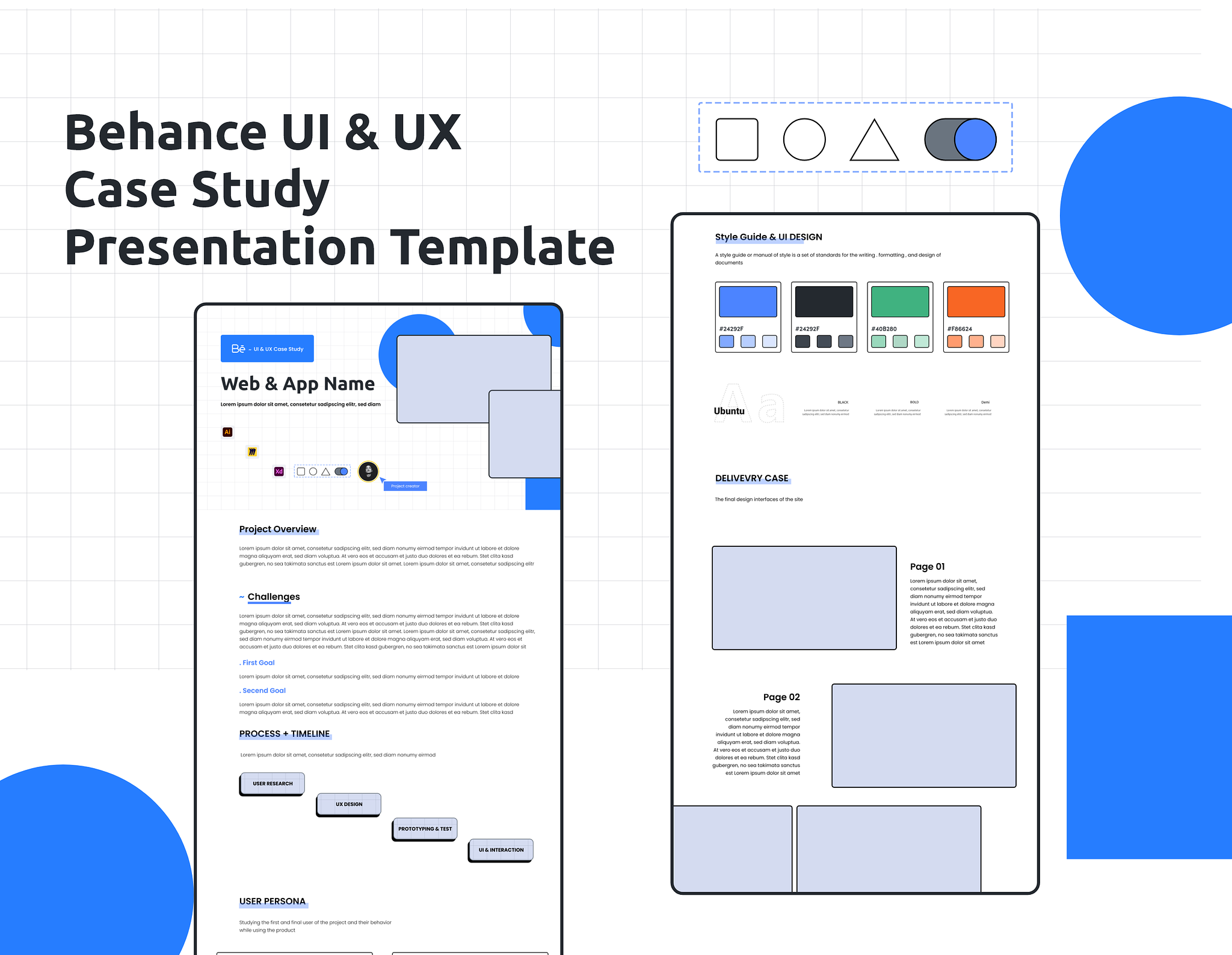 Behance UI & UX Case Study Template by Yahia Anas on Dribbble