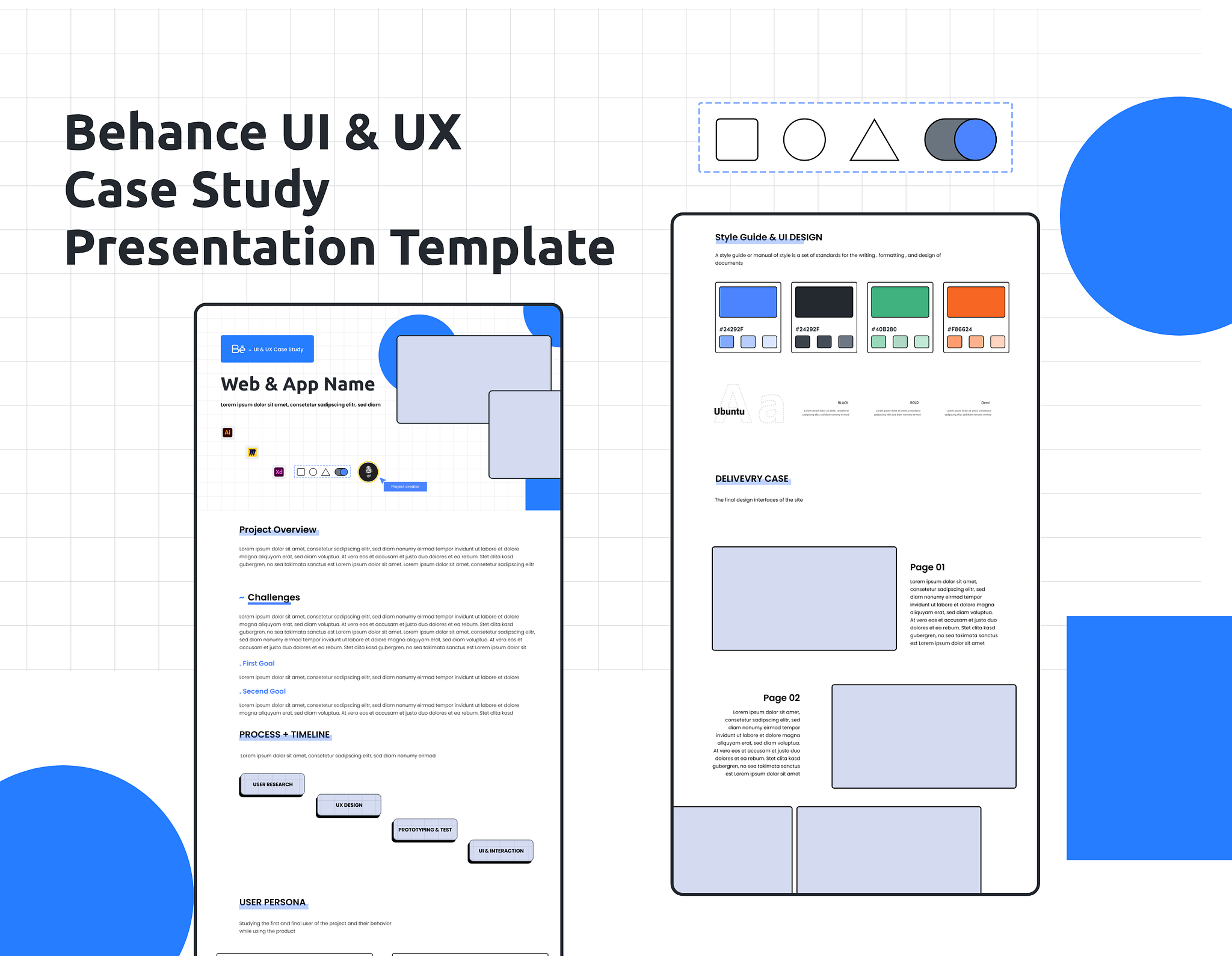 ux case study template behance