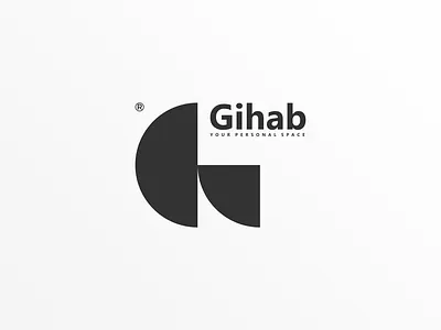 Gihab Logo Monogram app icon branding design flat icon logo monogram simple logo