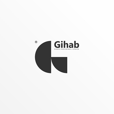 Gihab Logo Monogram app icon branding design flat icon logo monogram simple logo