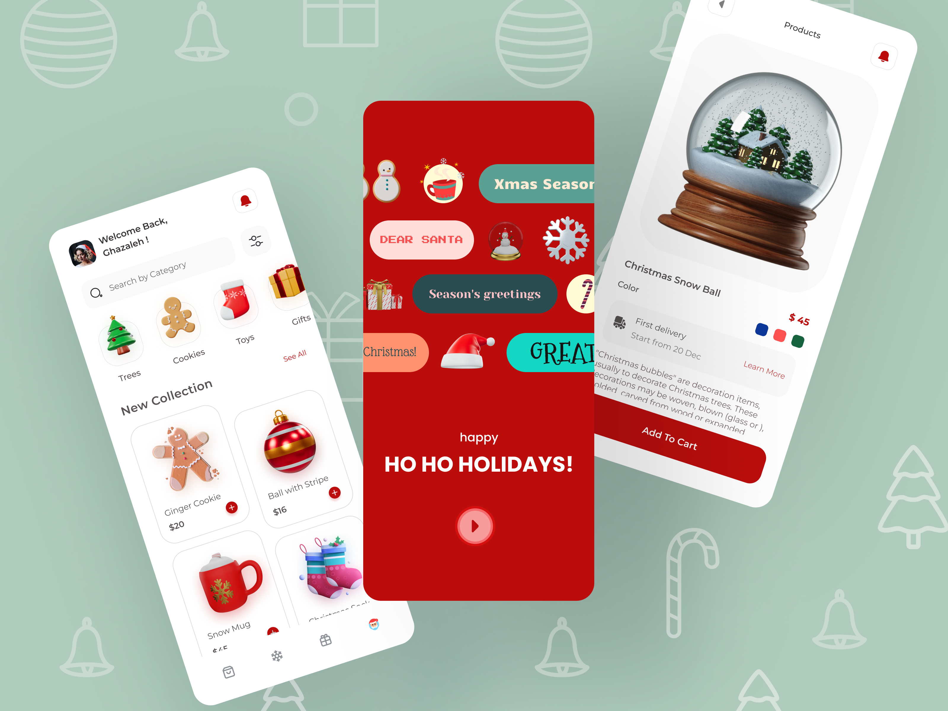 Example of Concept App Design (3 Screens)