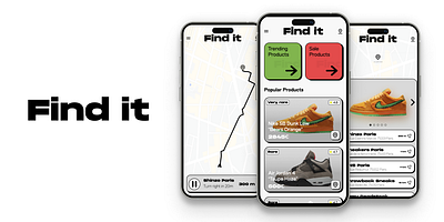 Map App Mockup clothing logo map app mockup sneakers ui