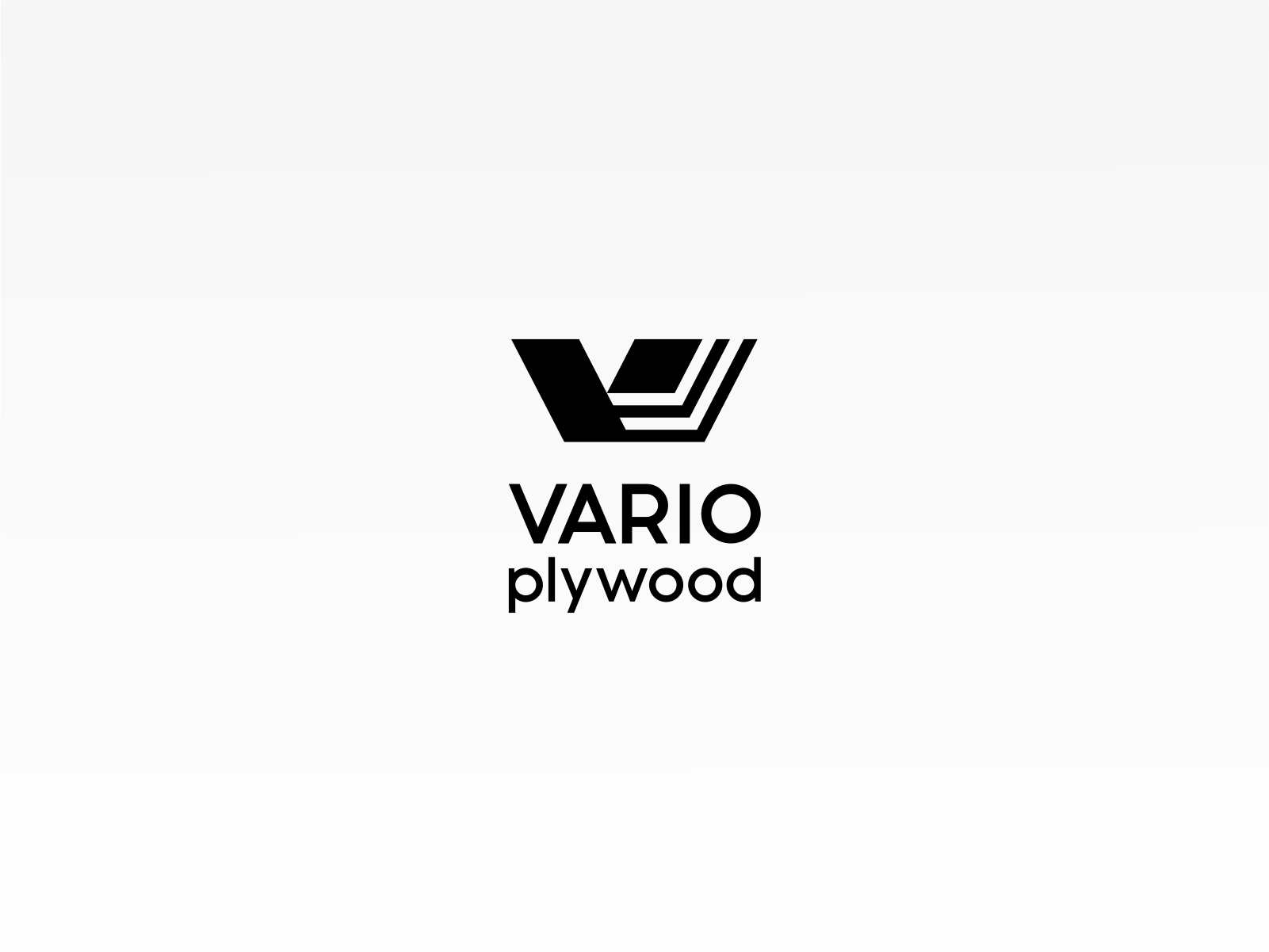 Vario Plywood board branding brandits build construction design furniture glue house layers logo minimal monogram plywood timber tree type typography wood