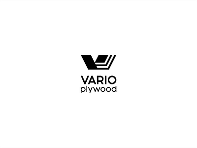 Vario Plywood board branding brandits build construction design furniture glue house layers logo minimal monogram plywood timber tree type typography wood