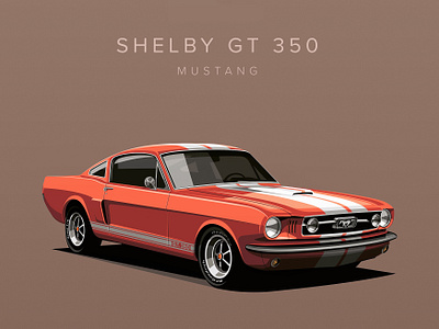 Shelby GT350 bucket cars clean design flat gt350 illustration logo shelby slick vector vehicle