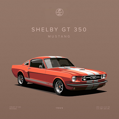 Shelby GT350 bucket cars clean design flat gt350 illustration logo shelby slick vector vehicle
