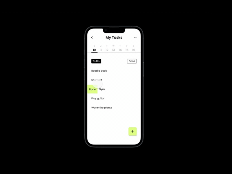 Notes App design figma minimalistic mobile modern motion graphics notes shedule simple ui ux webdesign