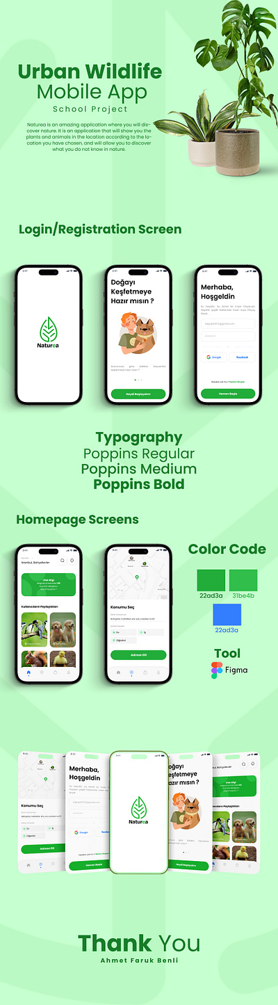 Urban Wildlife Mobile App Design On Figma app design application branding figma homepage iphone 14 landing page mobile app design ui urban wildlife ux uıux