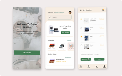 Laundry Site app design design graphic design mobile design ui ux