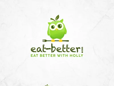 eat-better.com Logo 3d logo branding design green health icon illustration logo ui vector