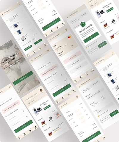 Laundry App app design design mobile design ui ux