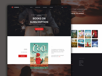 Book site Template "CooBook" branding design graphic design illustration logo site typography ui ux vector