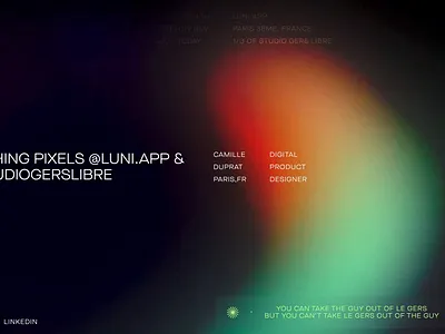 camille.2023 gradient paris portfolio self brand typography ui video video background video gradient