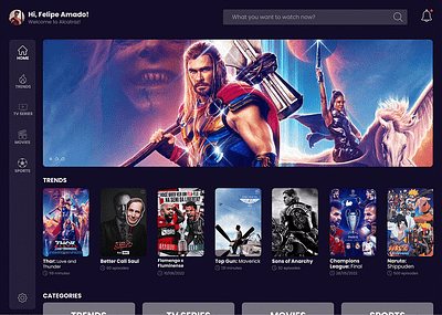 Alcatraz UI - TV Series/Movies/Spots hub design desktop figma ui ux