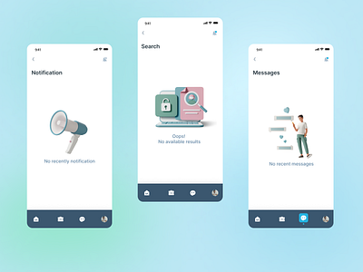 Empty States app design illustration ui ux