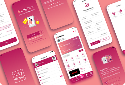 Ruby Mobile - Mobile Banking App app branding design graphic design logo ui ux