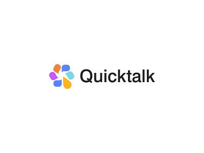 Quicktalk logo branding chat conversation custom logo design icon identity illustration logo logo mark logodesign talk