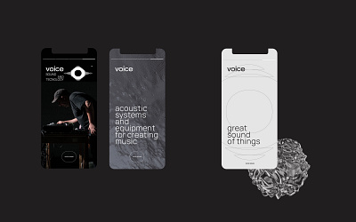 VOICE sound and technology branding graphic design logo ui
