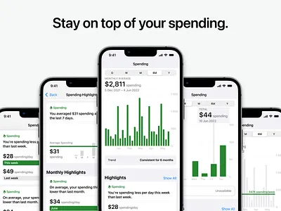 Spending Analysis — Inspired by Apple analysis apple concept finance highlights insights ios mobile money personal prototype spending tracking ui ux