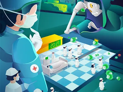 Let's Fight Covid covid design flat illustration