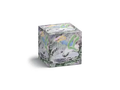 baby blur cube noise print risograph