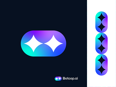 Botcop.ai animation app bold botcop.ai brand brand identity branding design graphic design icon identity illustration logo logo design logo mark minimal modern typography ui vector
