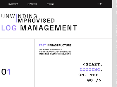 Log Management Website (Dark Mode & Light Mode) design figma framer grafan log files log management typography ui user experience user interface ux