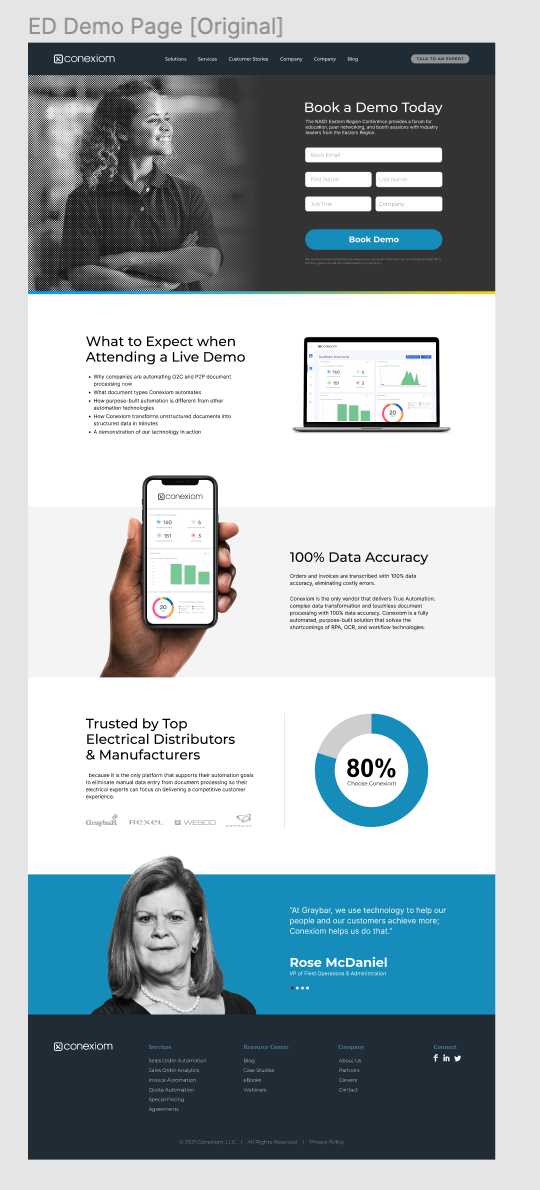 Electrical Distributors Campaign Demo Page UX Design branding cta demo page design figma form graphic design illustration signup ui ux