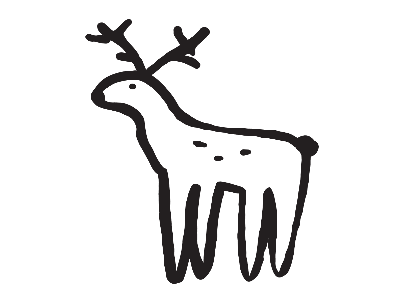 Deer animal branding children cute deer design flat forest icon illustration kids logo mark symbol ui vector wood