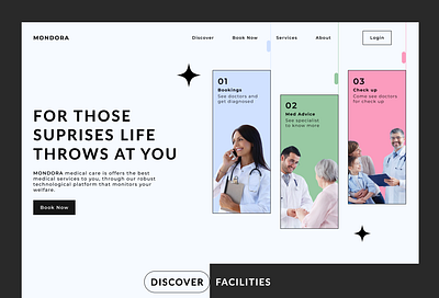 MONDORA design graphic design landing page medical website ui ux webdesign website