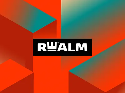 Realm® branding clean crown design gradient icon isometric king kingdom logo logotype metaverse modern queen realm symbol