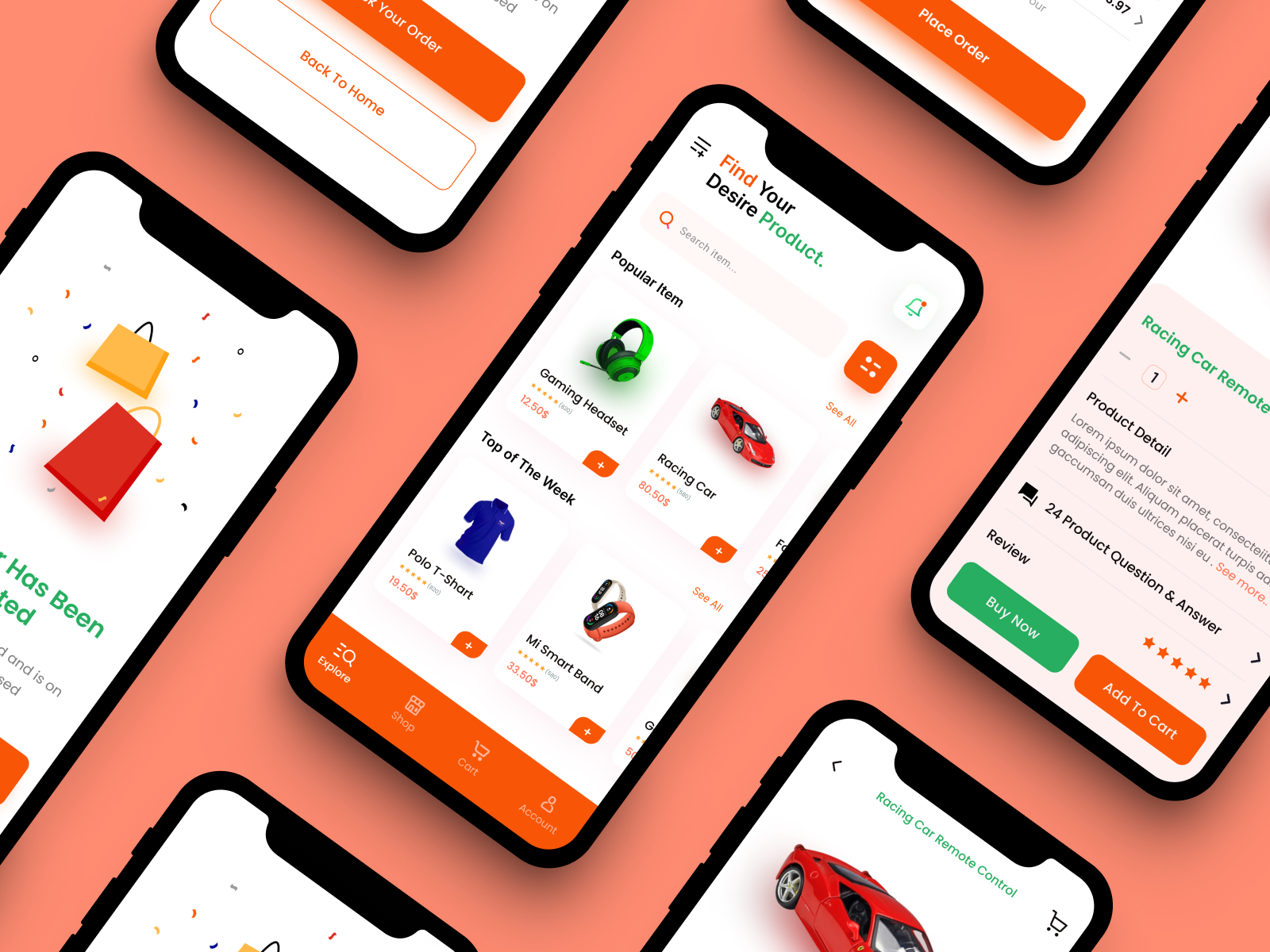 Mobile App Design Online Store App UI by MD MASUD RANA on