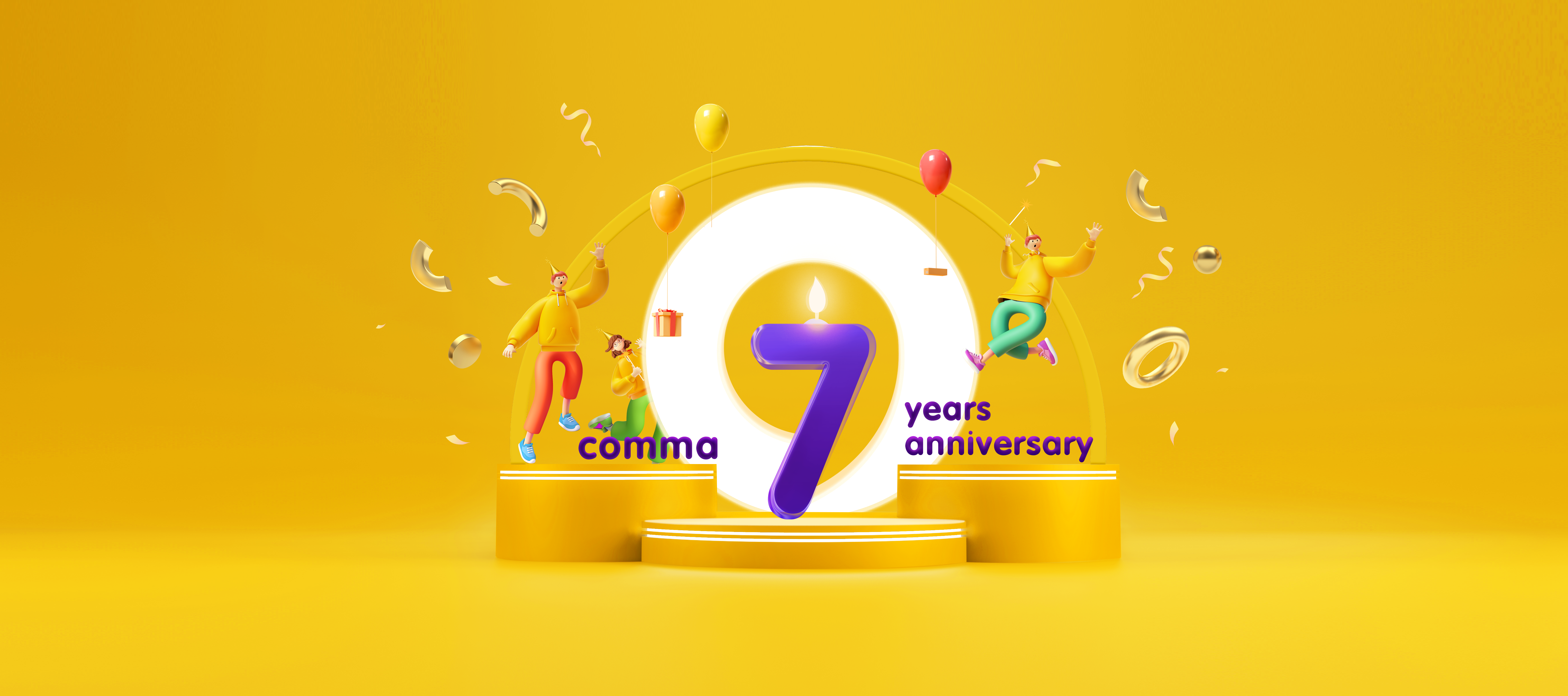 7 Years Anniversary animation anniversary illustration