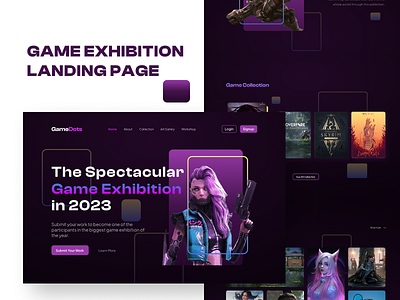Game Exhibition Landing Page - Website Design app app ui design exhibition game landing page ui ui design uidesign uiux webdesign website website design