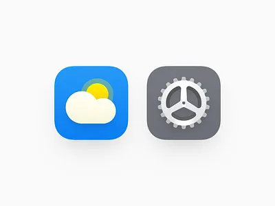 System Icons bigsur icon big sur icon cloudy cloud sun gear gearwheel ios icon iphone icon mac icon macos icon osx icon operating system icon os icon realistic icon app icon sandor setting icon skeu icon skeuomorph icon skeuomorphism icon tool tools user interface icon ui icon gui weather forecast
