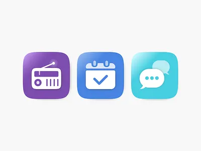 App Icons Exploration 005 app icon calendar icon chat icon clean daily ui daily ui 005 daily ui challange daily ui challenge dailyui005 design icon icons logo minimal radio icon ui ui challange ui design uiux