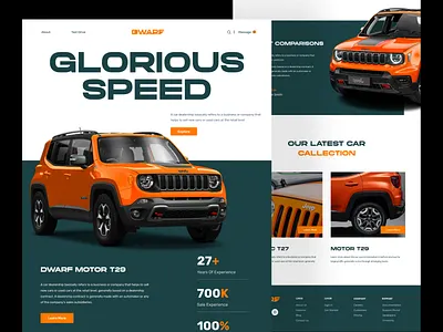 Supercar Shop Website-BWARF car car shop colorful ecommerce ecommerce landing page ecommerce website garage homepage landing page shop super car ui website website design