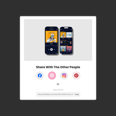 Share Dialog - UI Challenge 010 branding design desktop dialog graphic design idea illustration inspiration mobile page pc share share dialog ui uiux ux website