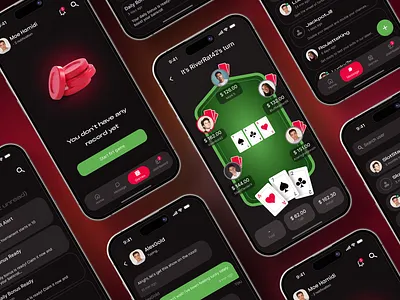 Poker Blitz 🎲 – Online Poker Game UI figma graphic design illustration ui uiux