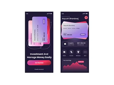 Finance App app design design finance ui ux