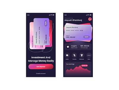 Finance App app design design finance ui ux