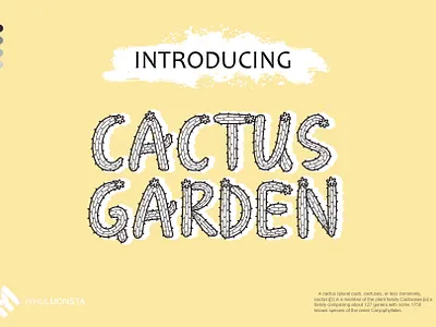 Cactus Garden font beautiful font branding cactus font cactus garden cactus logo design font fonts graphic design illustration logo mexico font outdoor gardening succulents t shirt font typography ui vector