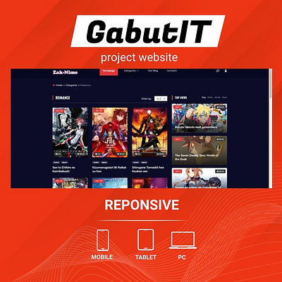 zak-nime graphic design ui wesite