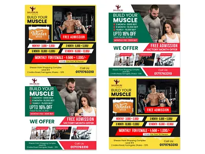 MD. Faysal Ahmed Shovo's profile GYM & Fitness Banner advertising post desgin banner brand identity branding design facebook post design graphic design gym md faysal ahmed shovo
