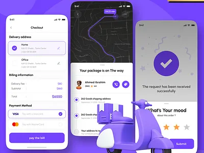 تتبع الطلب - تحدي اليوم الثامن 3d animation app branding design graphic design illustration logo ui vector
