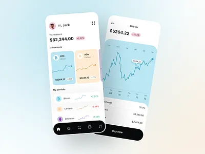Crypto Wallet - Mobile App app blockchain clean crypto cryptocurrency design e trade ethereum exchange finance marketplace metaverse mobile nft nft app profile token ui wallet
